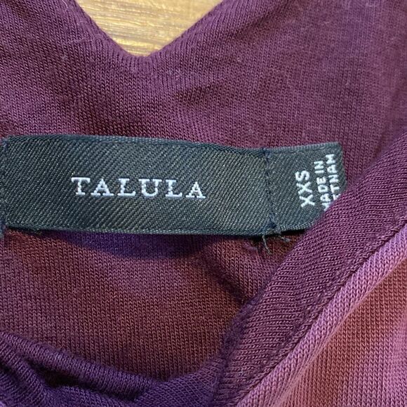 XXXS Talula Burgundy V-neck Spaghetti Strap Tank Top - Picture 3 of 6